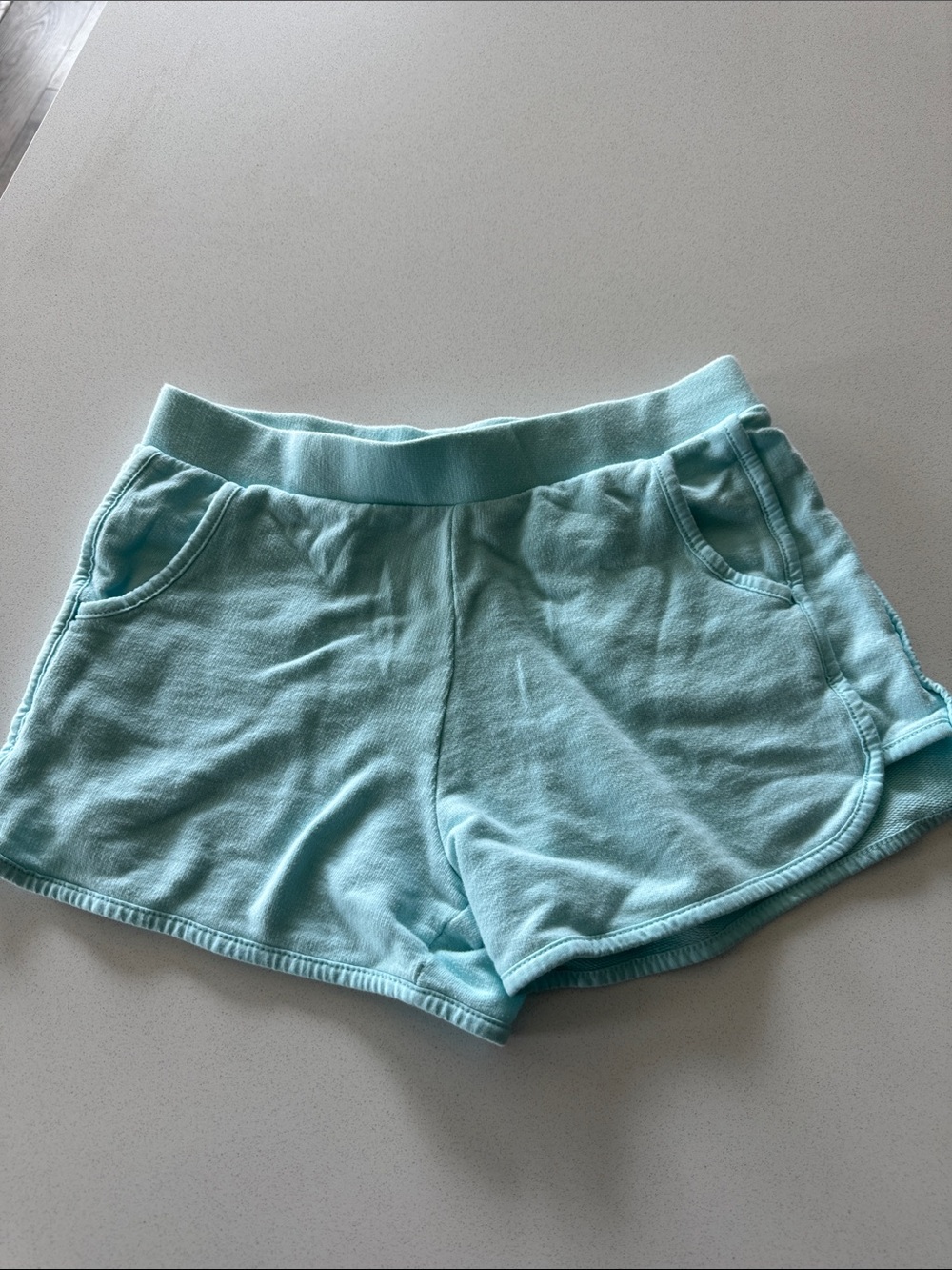Lands' End Mint Blue Women's Athletic Pull-On Shorts